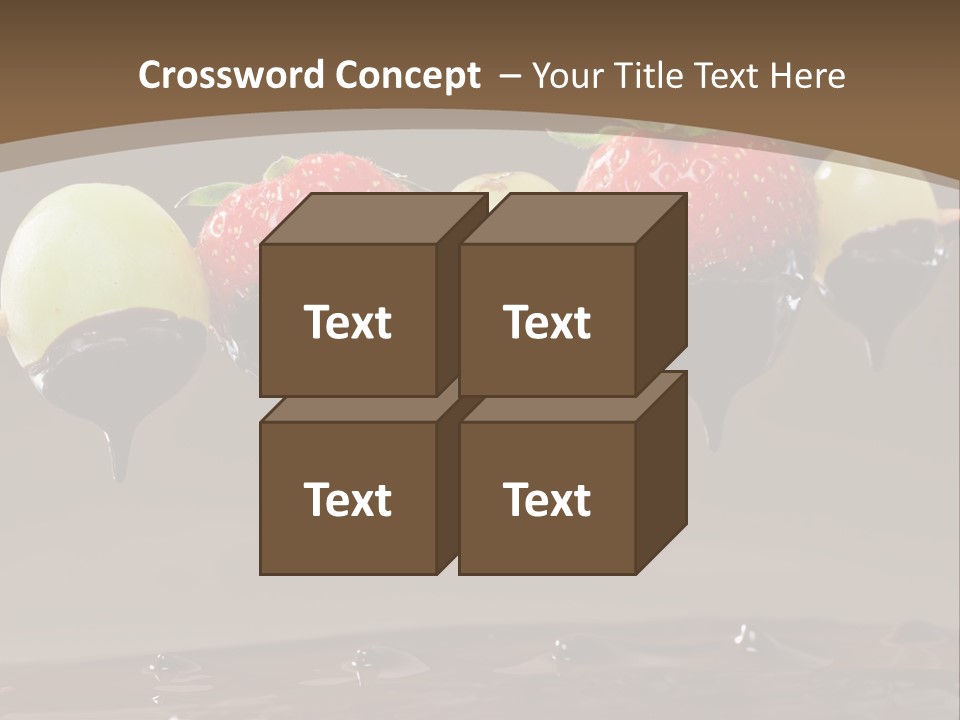 Fruit Inside Chocolate Fondue PowerPoint Template
