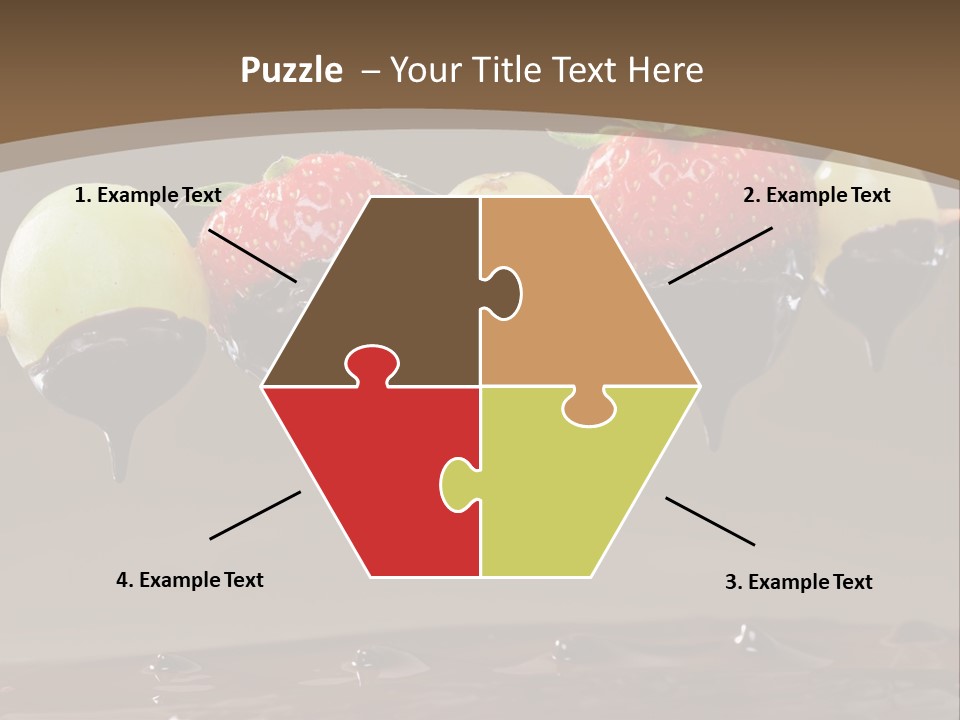 Fruit Inside Chocolate Fondue PowerPoint Template