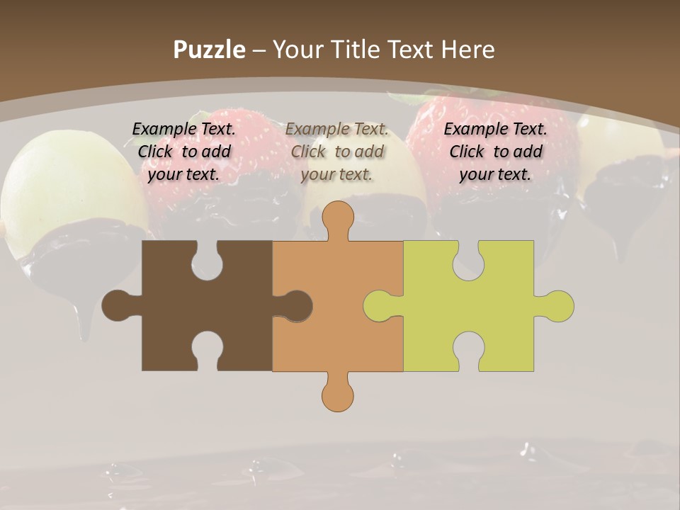 Fruit Inside Chocolate Fondue PowerPoint Template