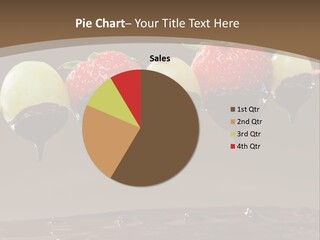 Fruit Inside Chocolate Fondue PowerPoint Template