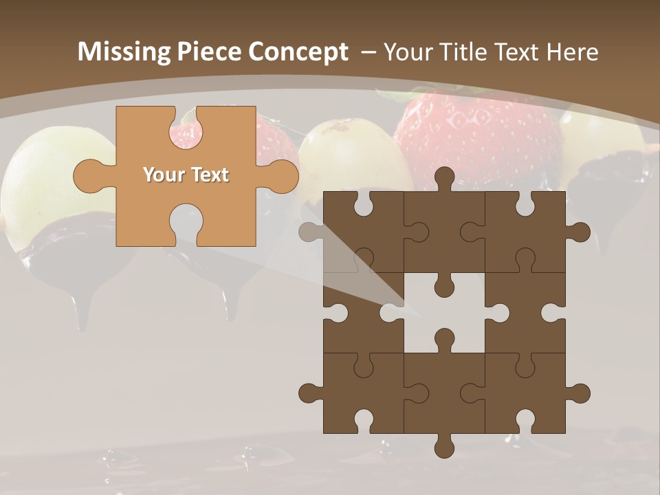 Fruit Inside Chocolate Fondue PowerPoint Template