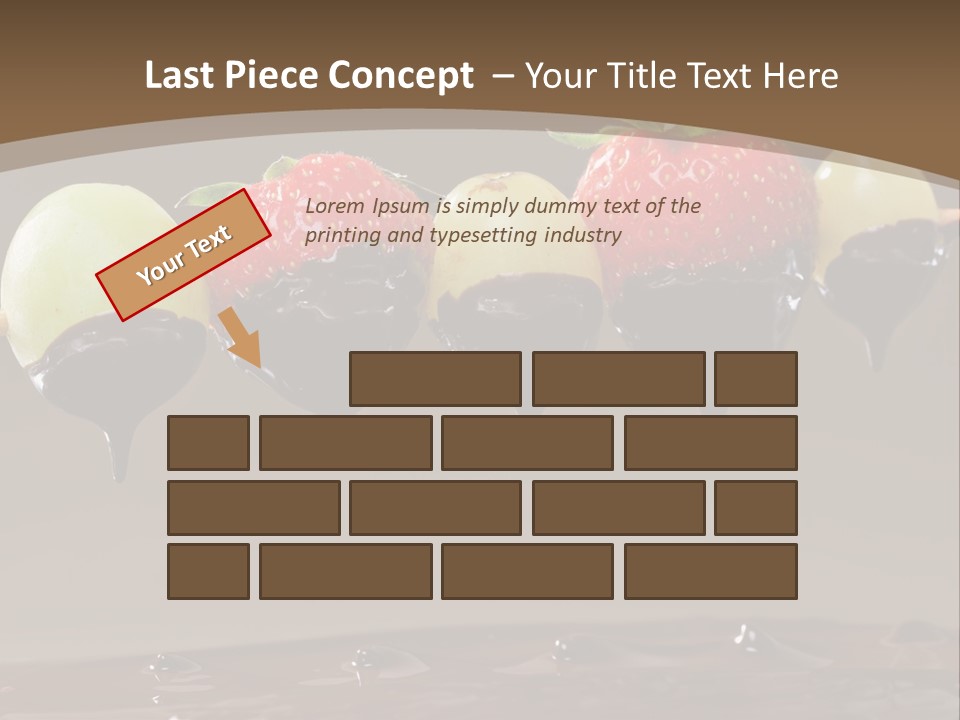 Fruit Inside Chocolate Fondue PowerPoint Template