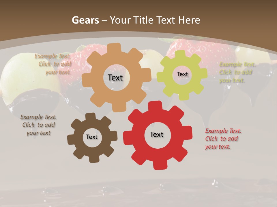 Fruit Inside Chocolate Fondue PowerPoint Template