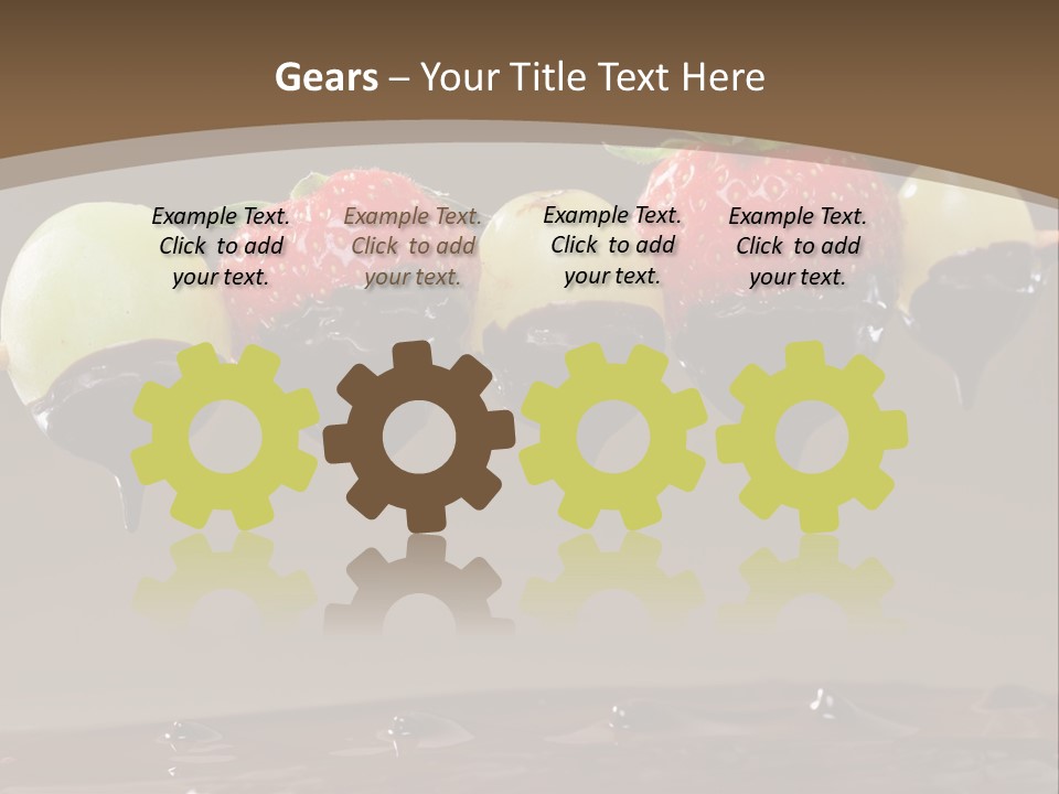 Fruit Inside Chocolate Fondue PowerPoint Template