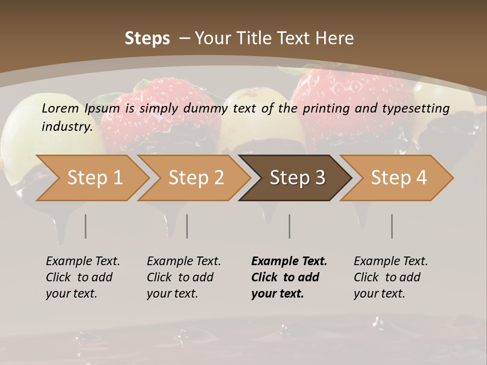 Fruit Inside Chocolate Fondue PowerPoint Template