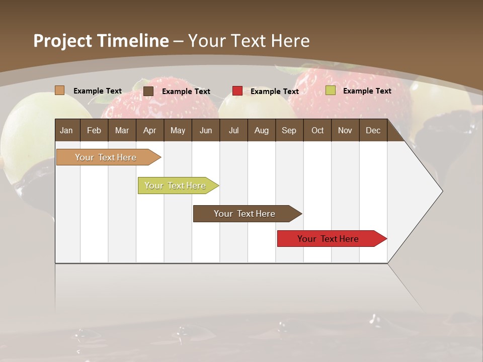 Fruit Inside Chocolate Fondue PowerPoint Template