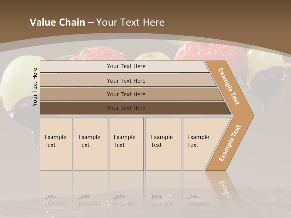 Fruit Inside Chocolate Fondue PowerPoint Template