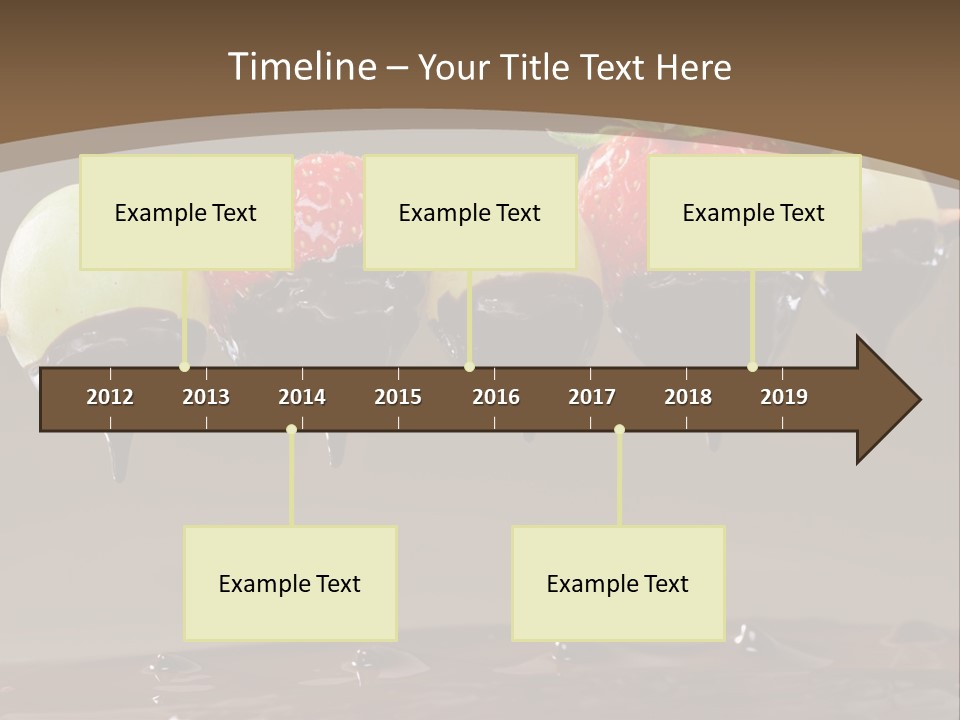 Fruit Inside Chocolate Fondue PowerPoint Template