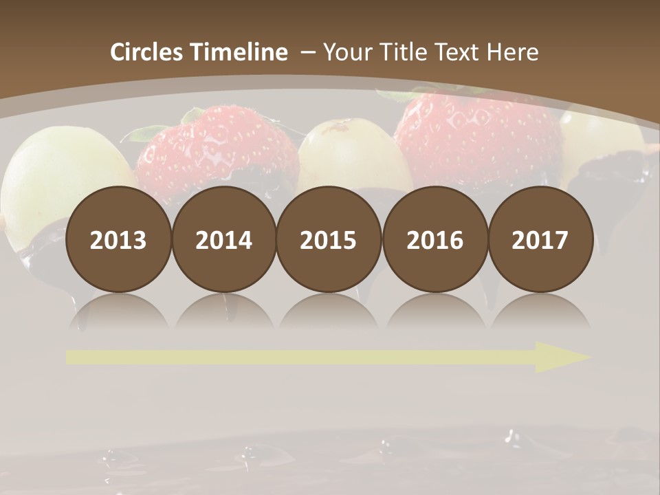 Fruit Inside Chocolate Fondue PowerPoint Template
