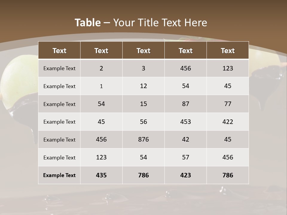 Fruit Inside Chocolate Fondue PowerPoint Template