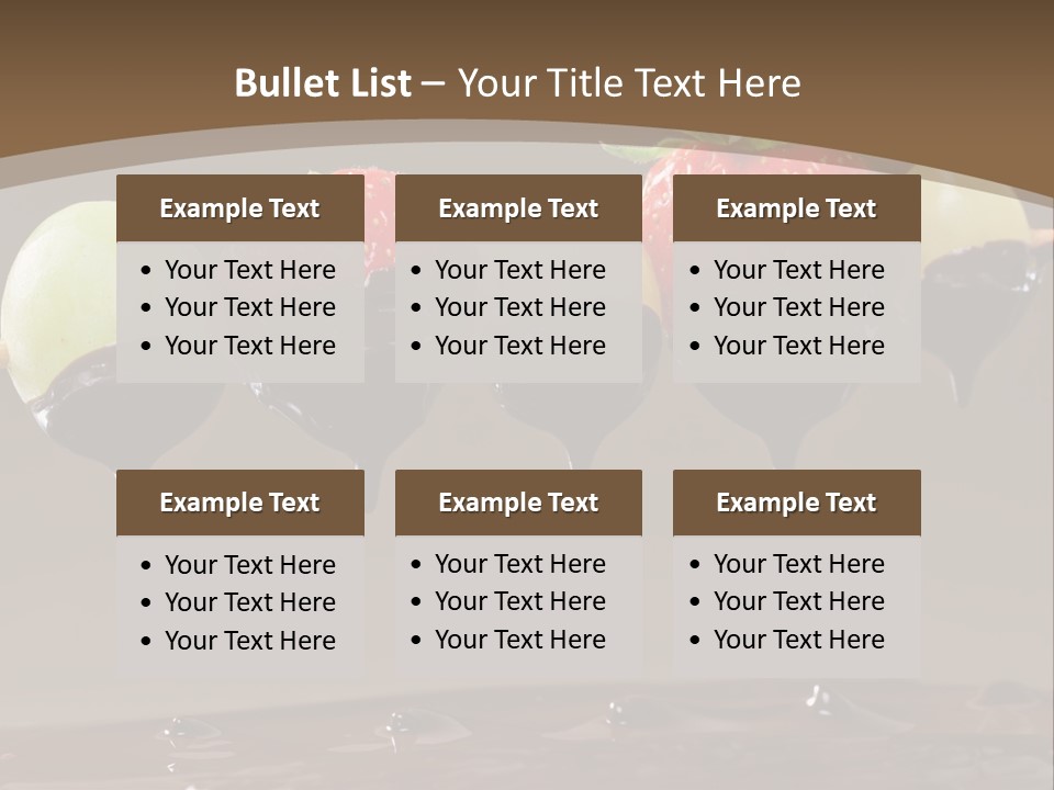 Fruit Inside Chocolate Fondue PowerPoint Template