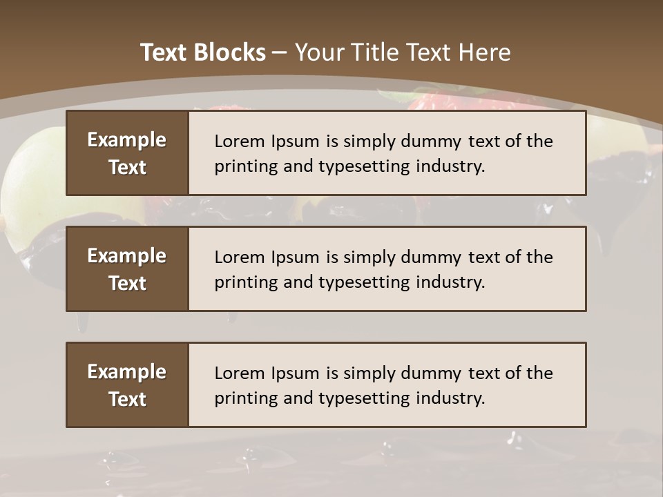 Fruit Inside Chocolate Fondue PowerPoint Template