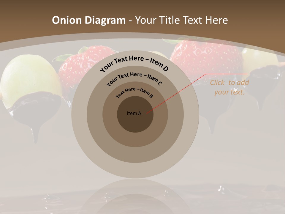 Fruit Inside Chocolate Fondue PowerPoint Template