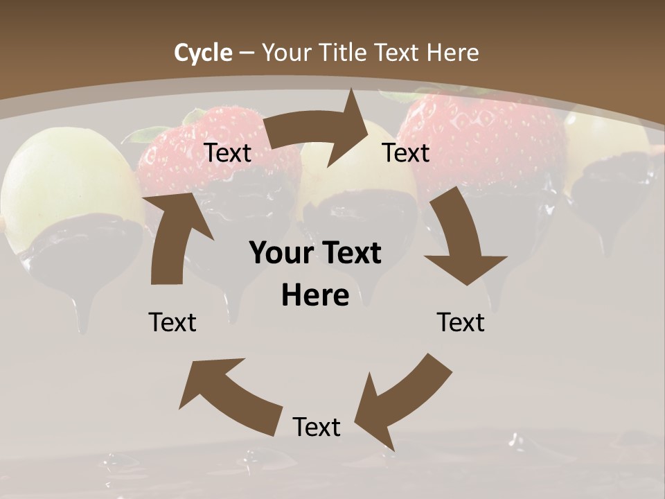 Fruit Inside Chocolate Fondue PowerPoint Template