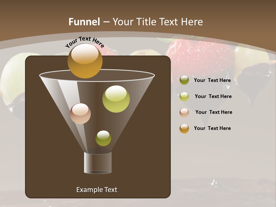 Fruit Inside Chocolate Fondue PowerPoint Template