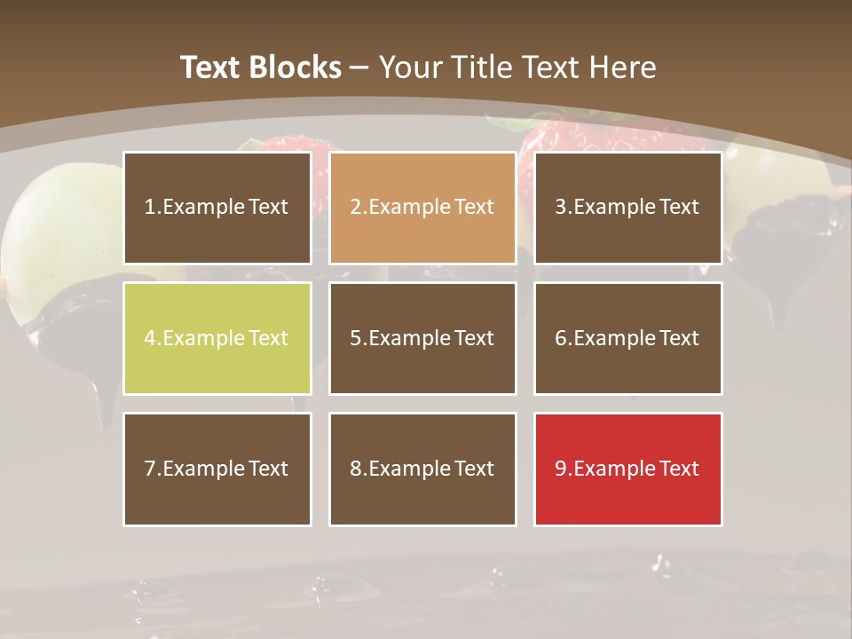 Fruit Inside Chocolate Fondue PowerPoint Template