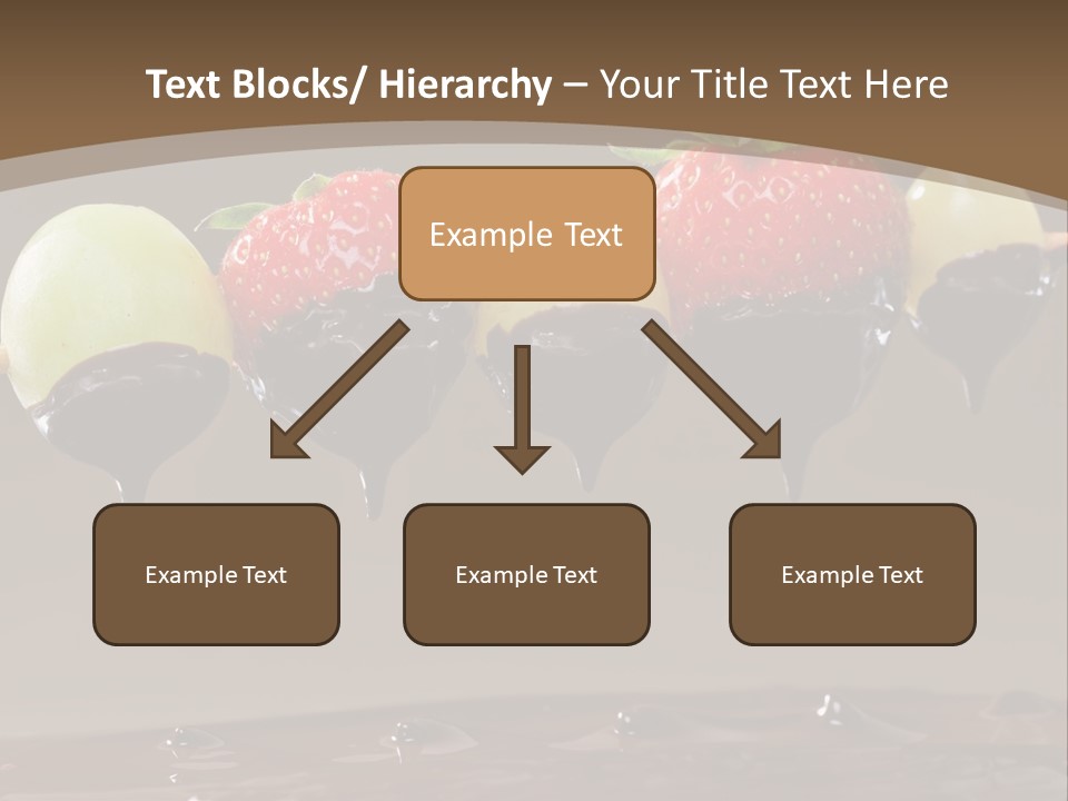 Fruit Inside Chocolate Fondue PowerPoint Template