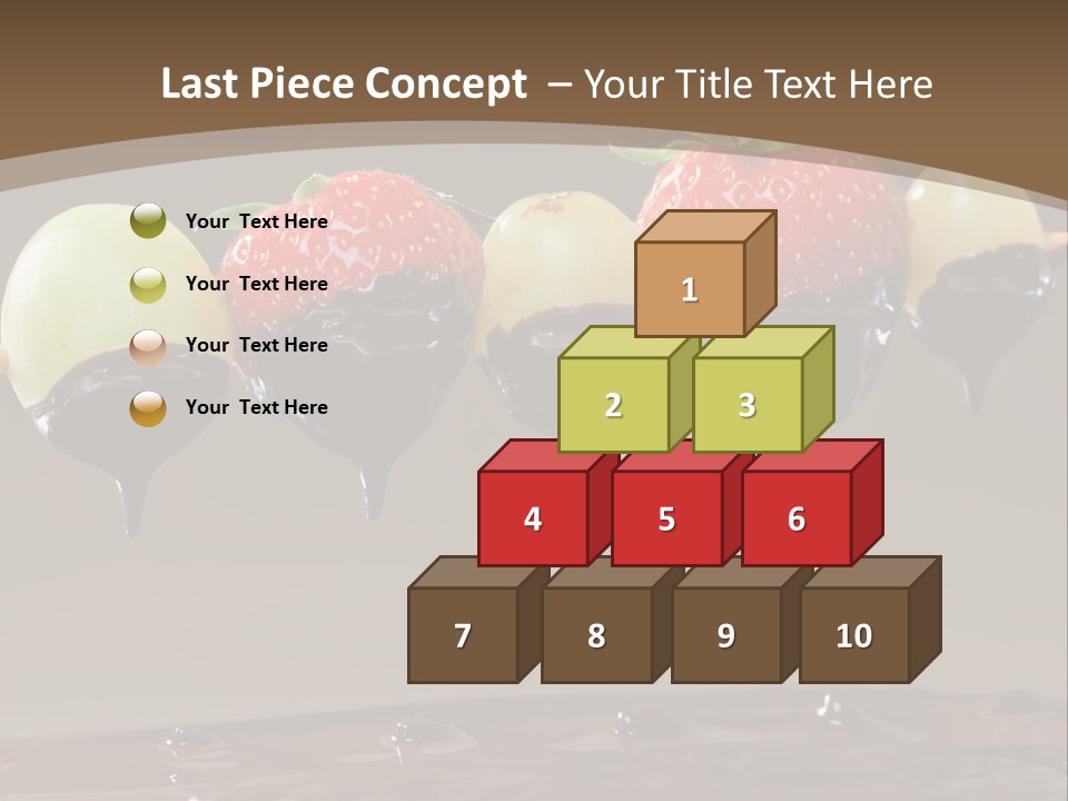 Fruit Inside Chocolate Fondue PowerPoint Template