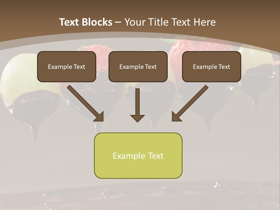 Fruit Inside Chocolate Fondue PowerPoint Template