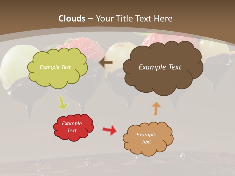 Fruit Inside Chocolate Fondue PowerPoint Template