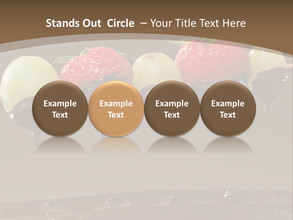 Fruit Inside Chocolate Fondue PowerPoint Template