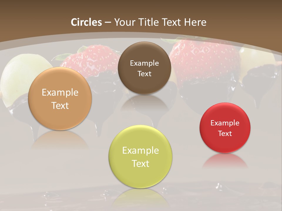 Fruit Inside Chocolate Fondue PowerPoint Template