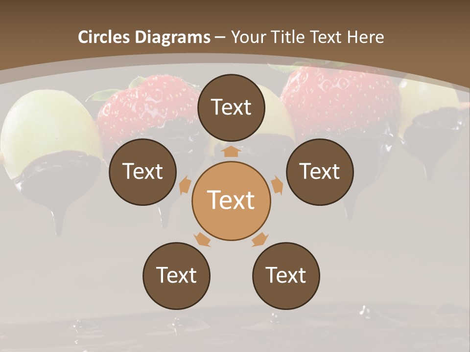 Fruit Inside Chocolate Fondue PowerPoint Template