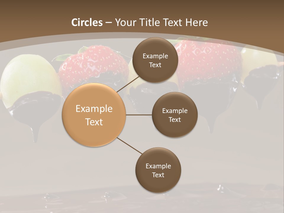 Fruit Inside Chocolate Fondue PowerPoint Template