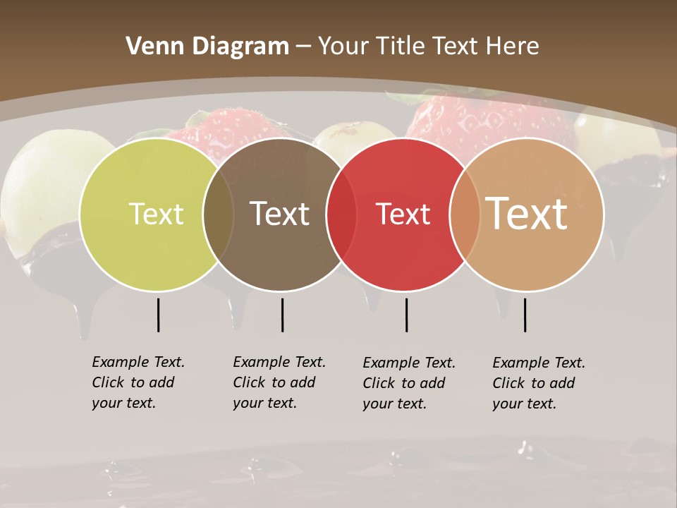 Fruit Inside Chocolate Fondue PowerPoint Template
