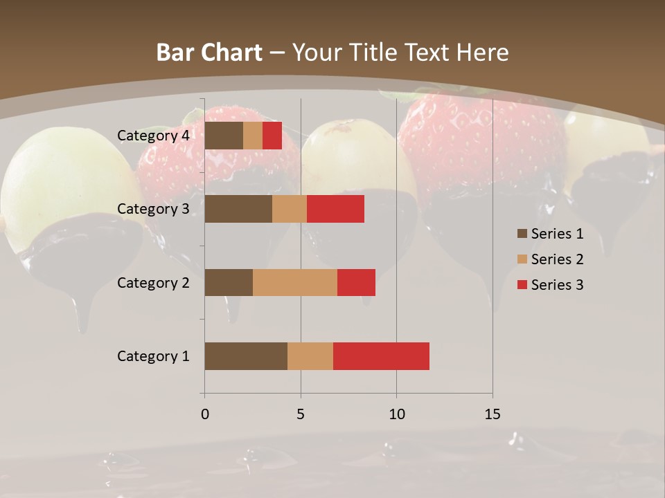 Fruit Inside Chocolate Fondue PowerPoint Template