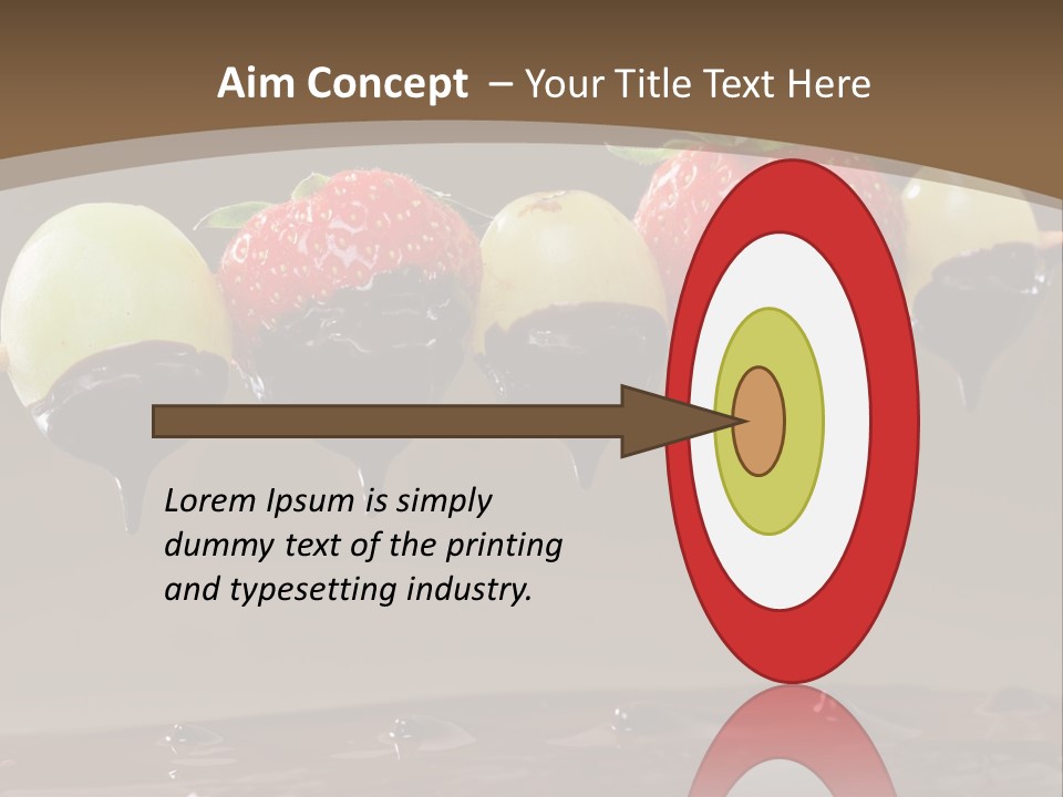 Fruit Inside Chocolate Fondue PowerPoint Template