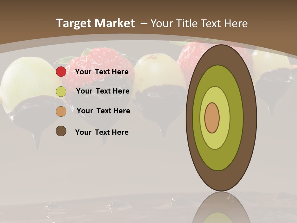 Fruit Inside Chocolate Fondue PowerPoint Template