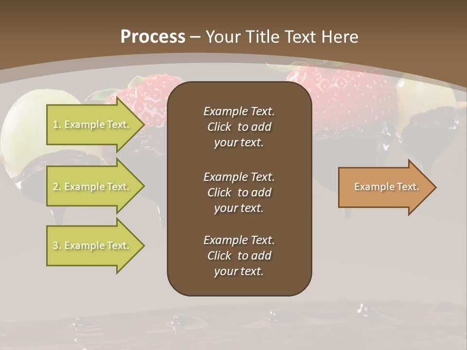 Fruit Inside Chocolate Fondue PowerPoint Template