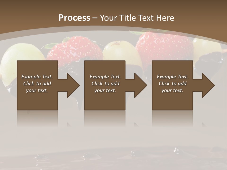 Fruit Inside Chocolate Fondue PowerPoint Template