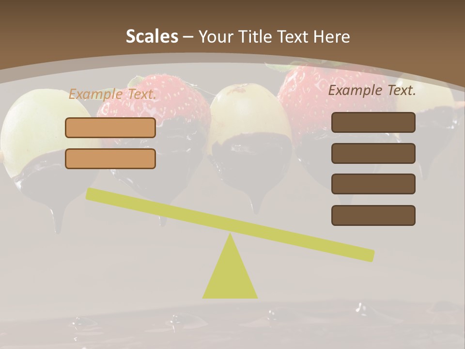 Fruit Inside Chocolate Fondue PowerPoint Template