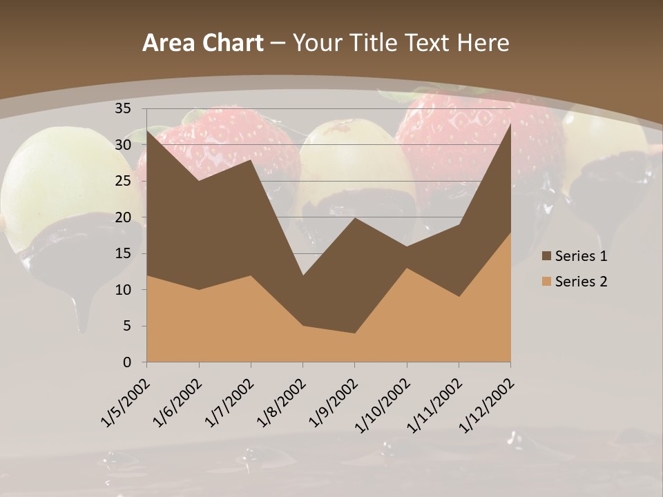 Fruit Inside Chocolate Fondue PowerPoint Template