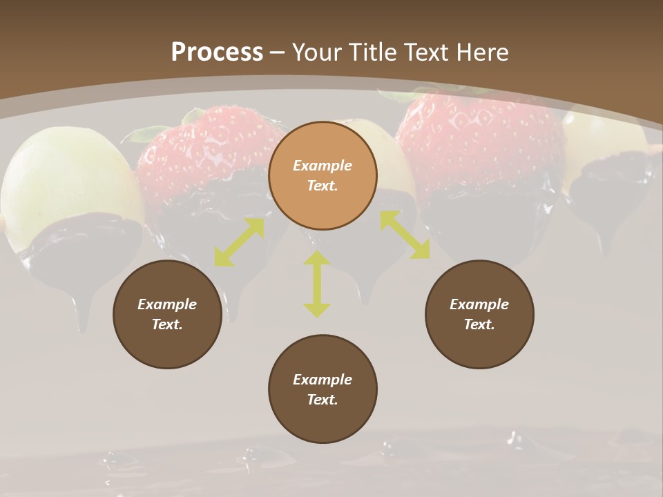 Fruit Inside Chocolate Fondue PowerPoint Template