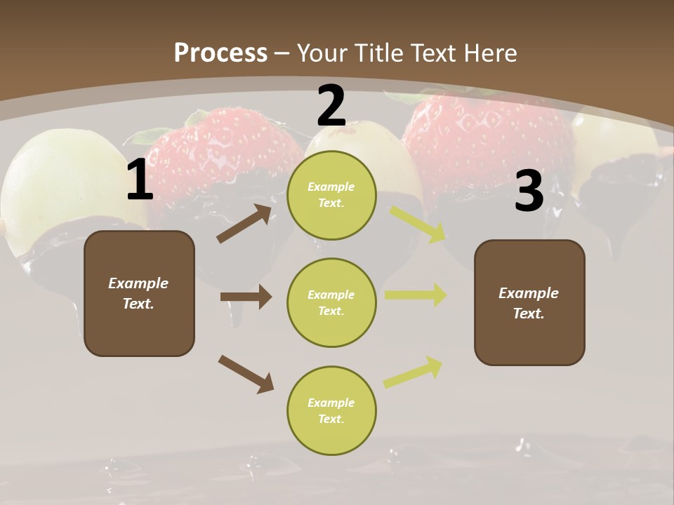 Fruit Inside Chocolate Fondue PowerPoint Template