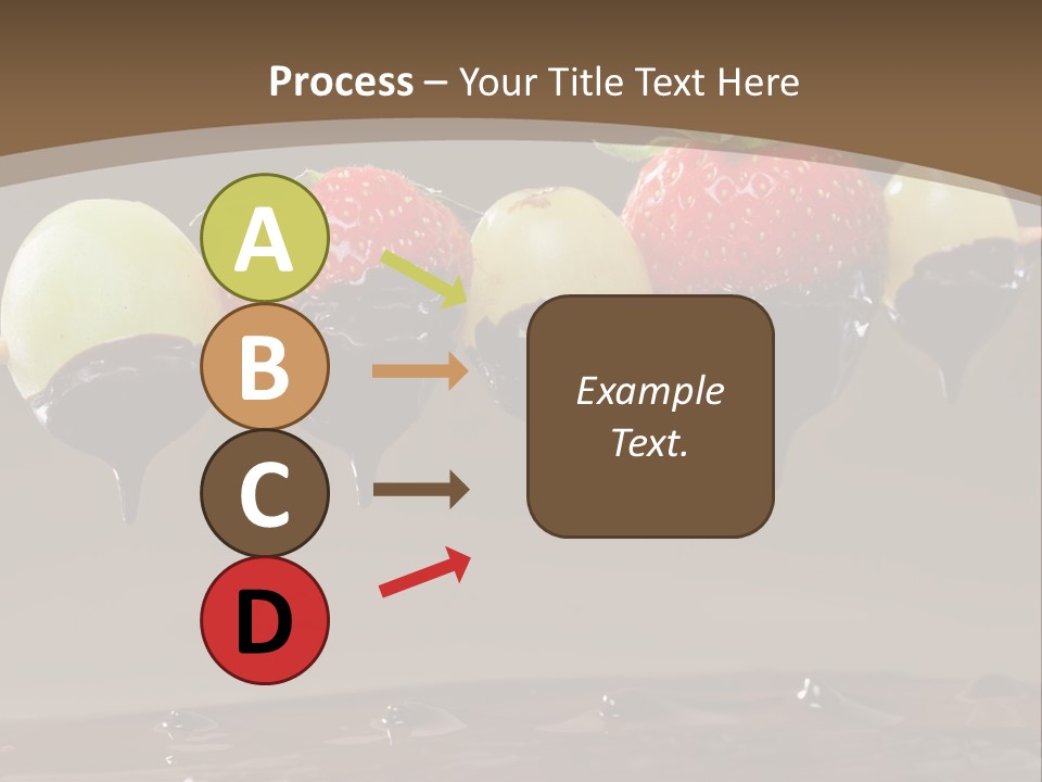 Fruit Inside Chocolate Fondue PowerPoint Template