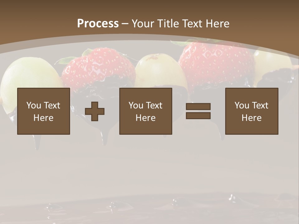 Fruit Inside Chocolate Fondue PowerPoint Template