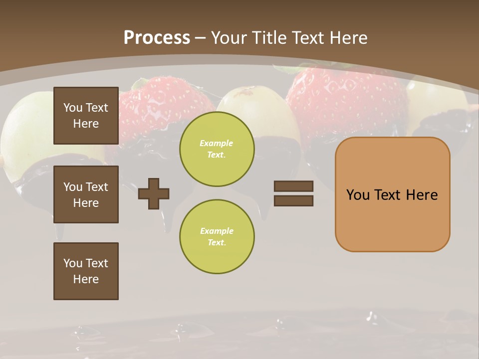 Fruit Inside Chocolate Fondue PowerPoint Template