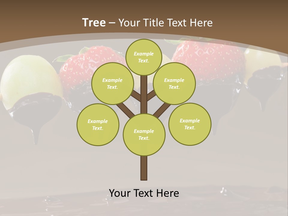 Fruit Inside Chocolate Fondue PowerPoint Template