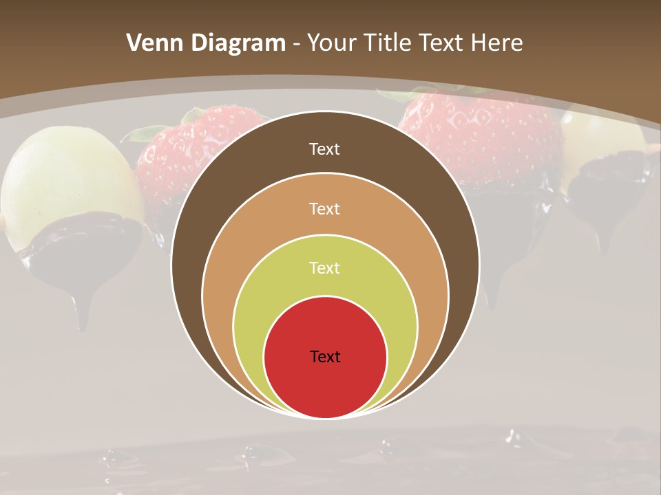 Fruit Inside Chocolate Fondue PowerPoint Template