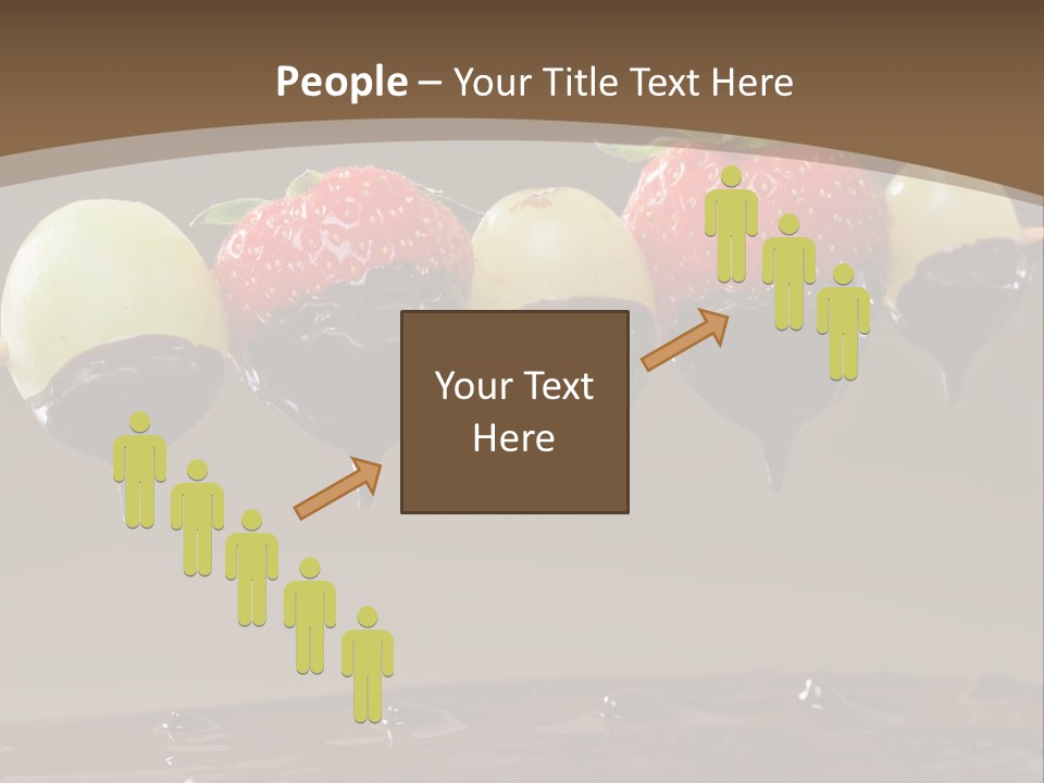 Fruit Inside Chocolate Fondue PowerPoint Template