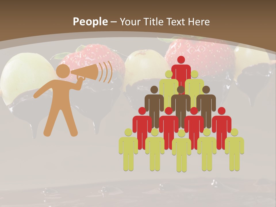 Fruit Inside Chocolate Fondue PowerPoint Template