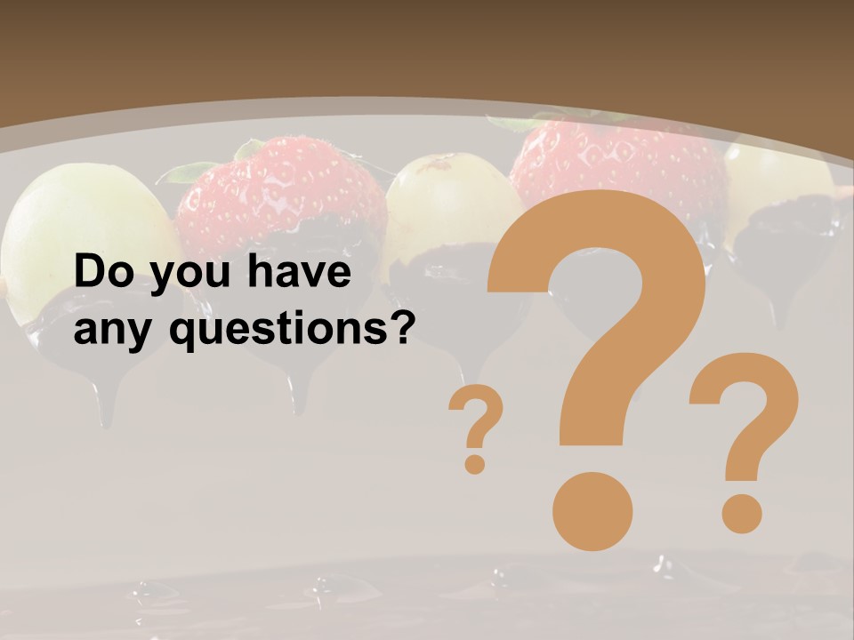 Fruit Inside Chocolate Fondue PowerPoint Template