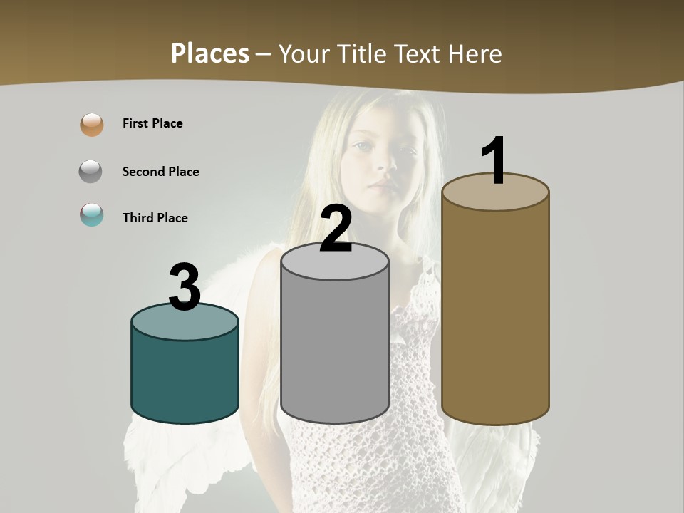 Kid Blond Portrait PowerPoint Template