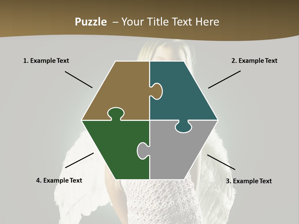 Kid Blond Portrait PowerPoint Template