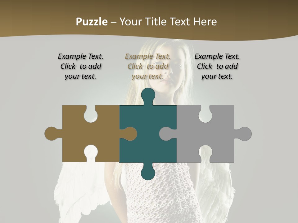 Kid Blond Portrait PowerPoint Template