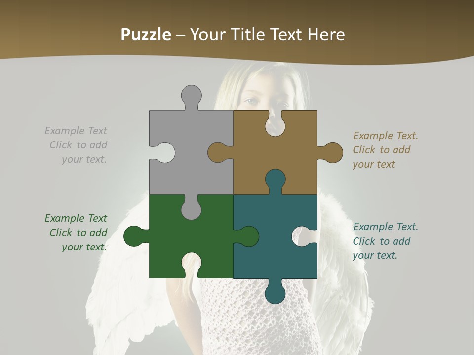 Kid Blond Portrait PowerPoint Template